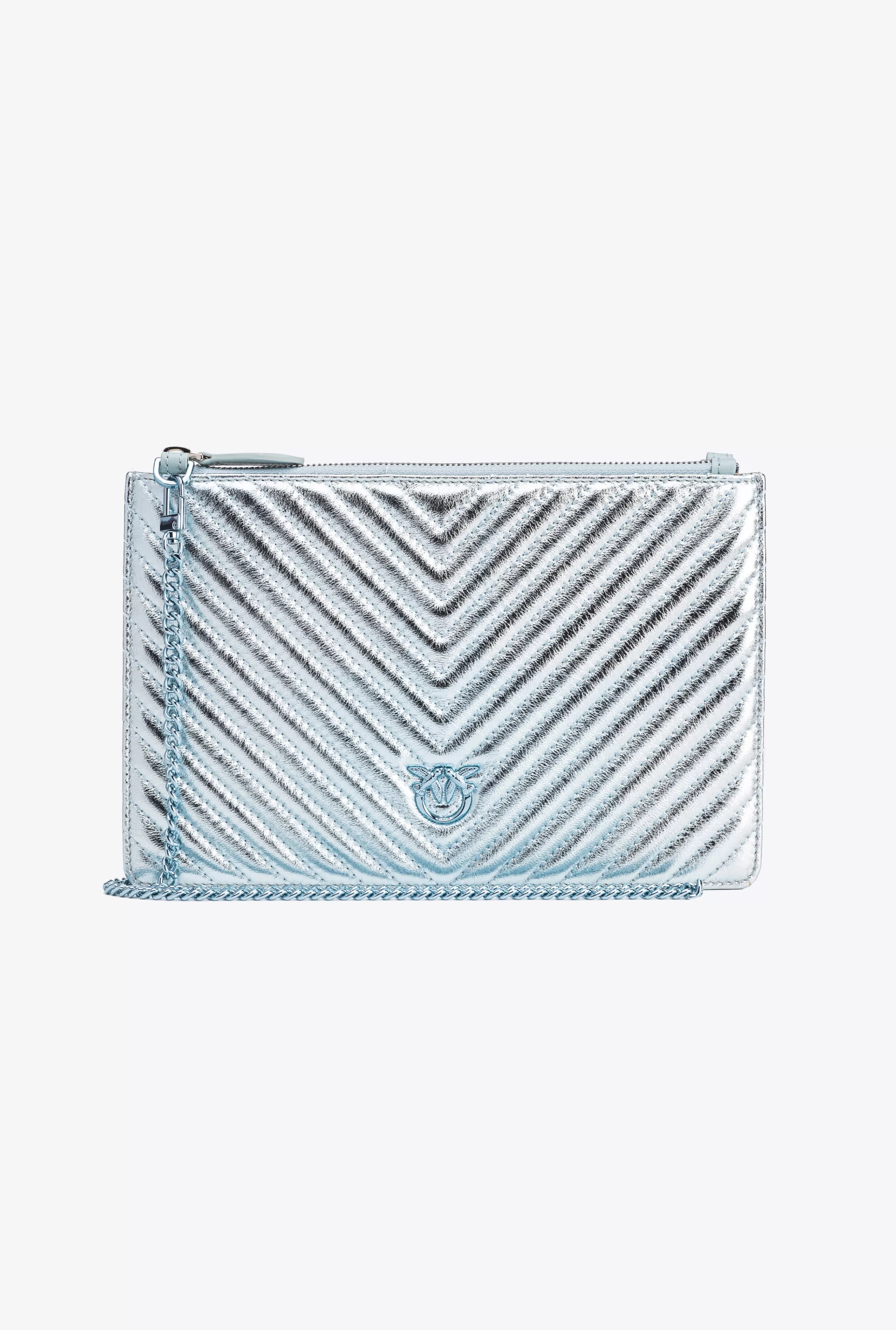 PINKO Galanteria skórzana | KOPERTÓWKA-Classic Flat Bag Metal Chevron