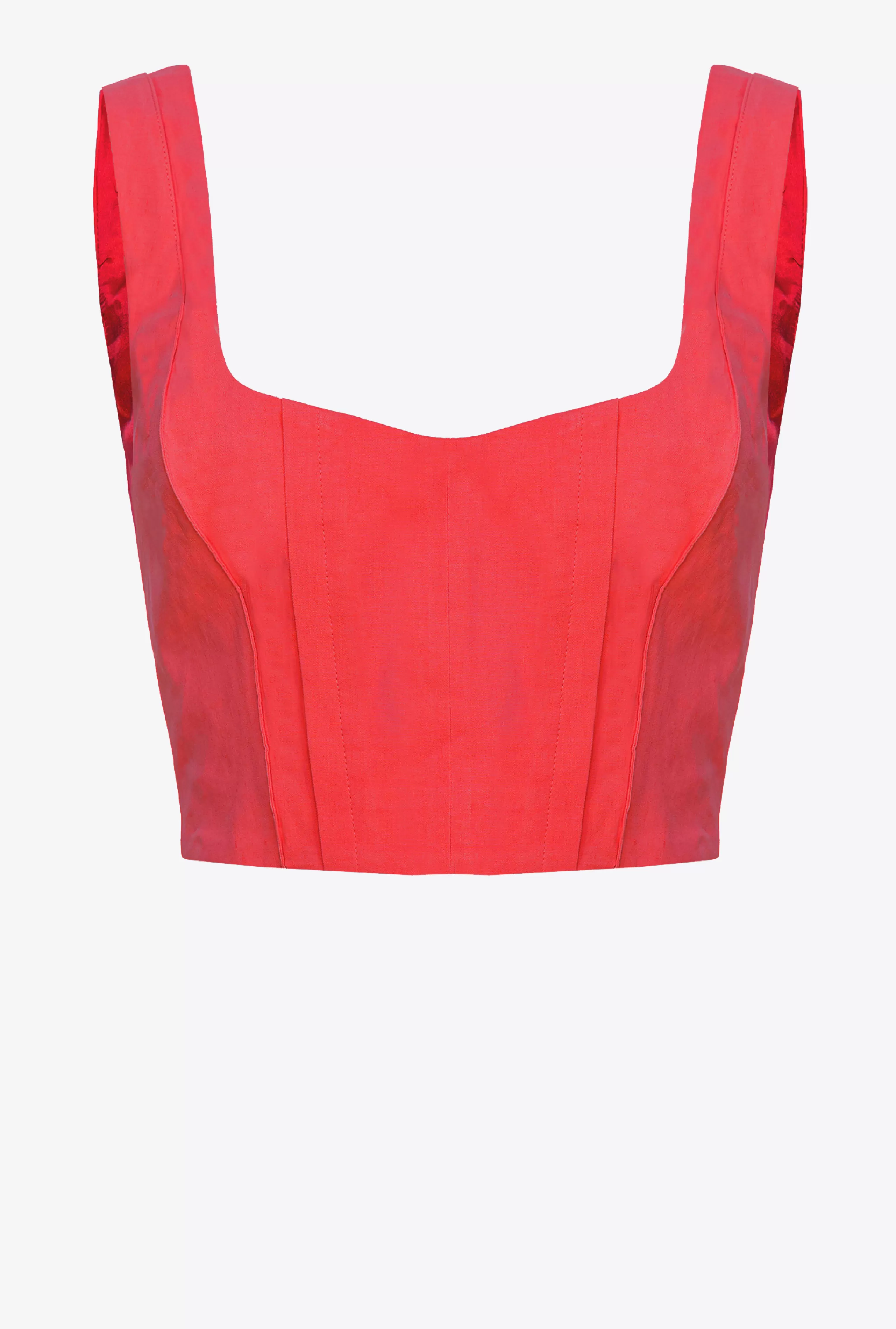 PINKO TOPY-Crop Top Z Lnu