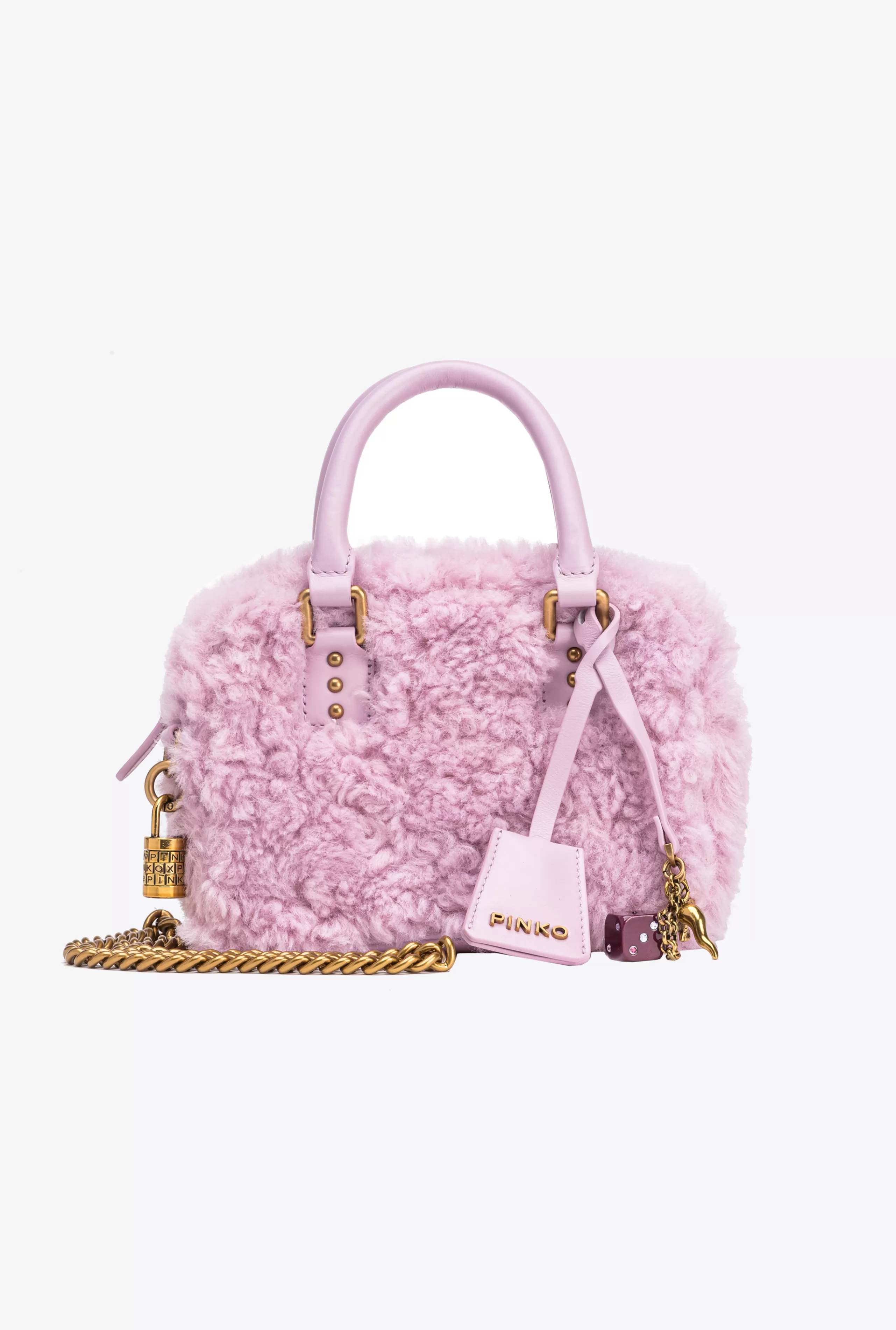 PINKO Torebki do Ręki | Mini Bags-Mini Bowling Bag Faux Fur