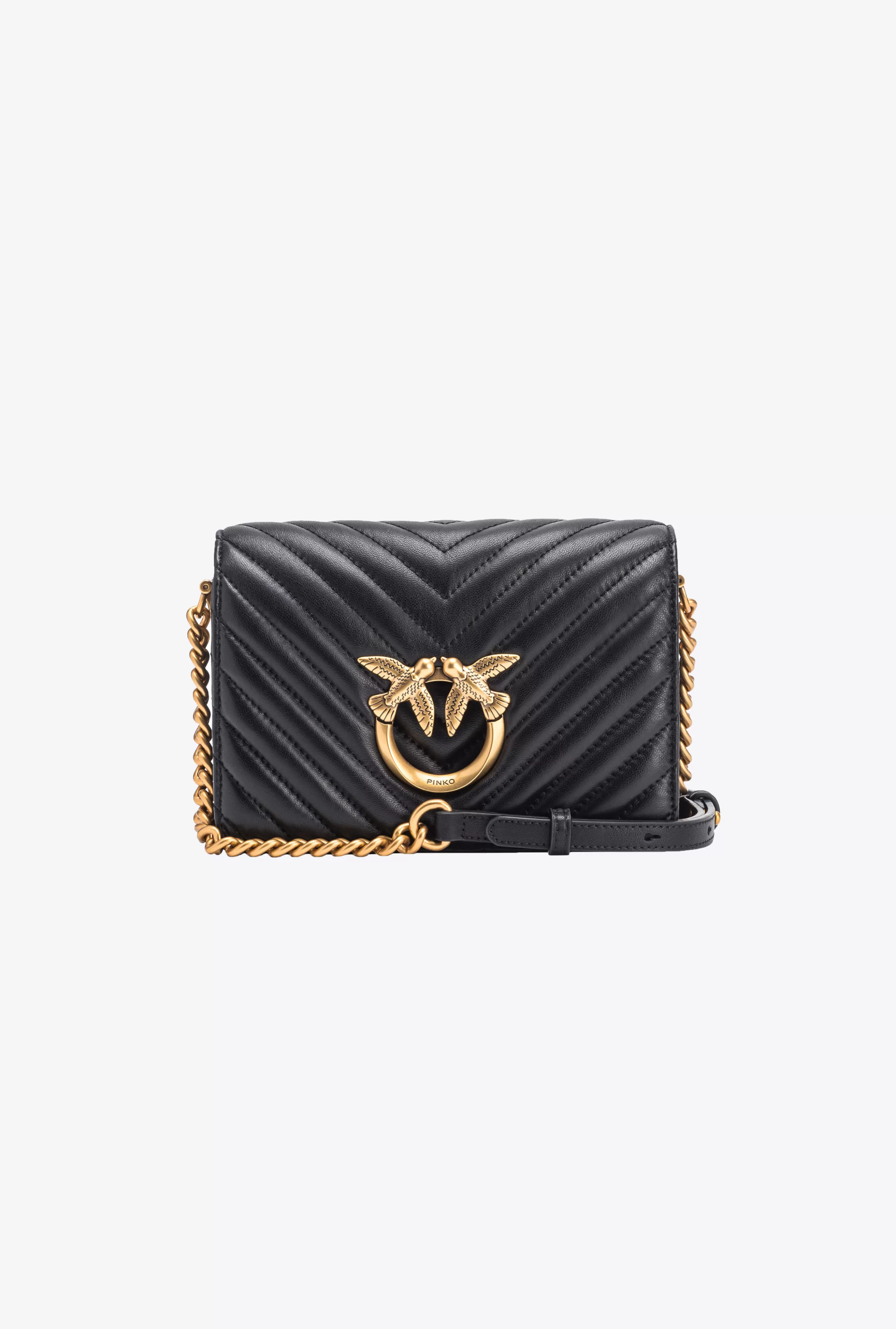 PINKO Galanteria skórzana | Love Bag Click-Mini Love Bag Click Chevron