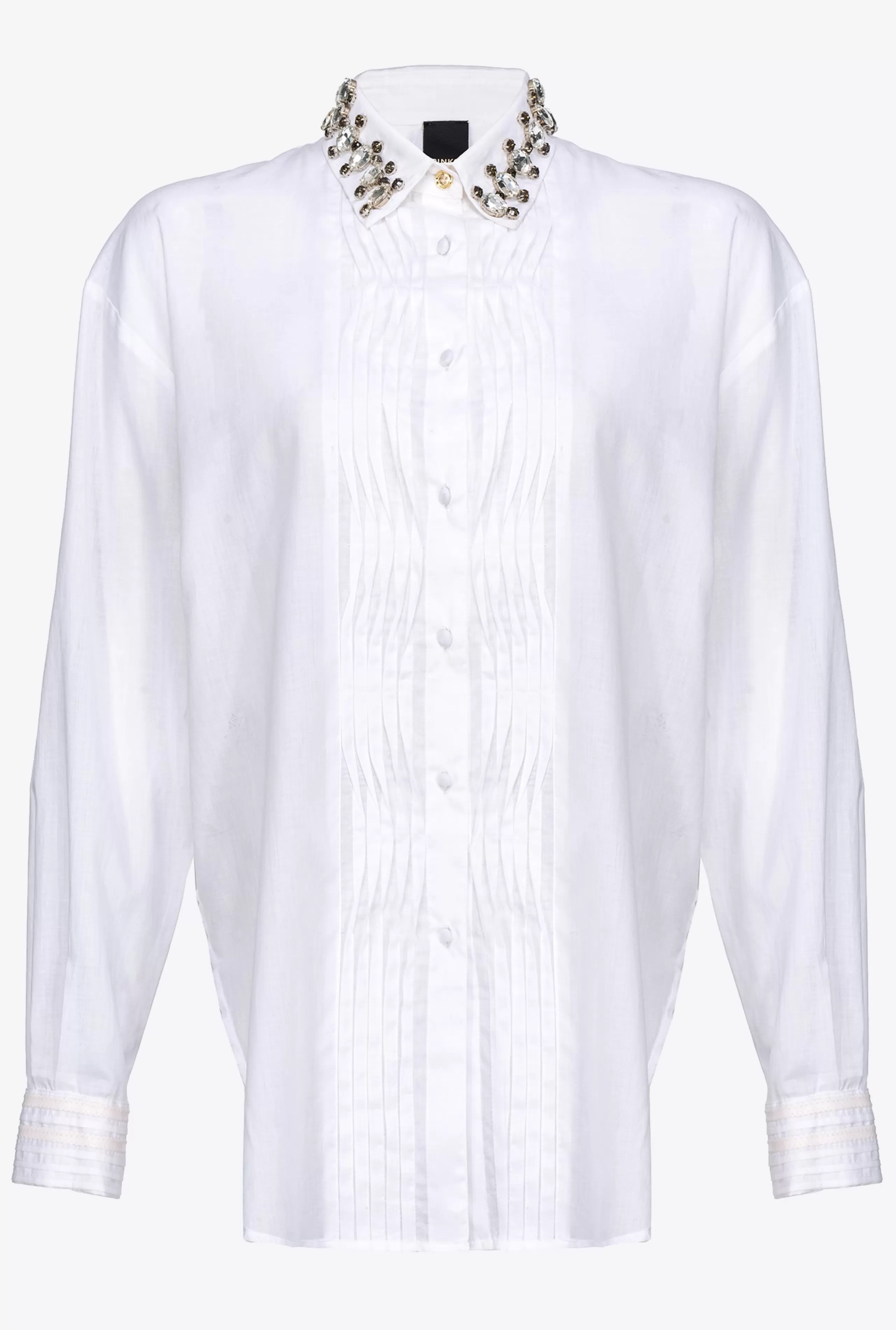 PINKO Deepest Desires | Koszule i Bluzki-Muslin Shirt With Jewel Collar