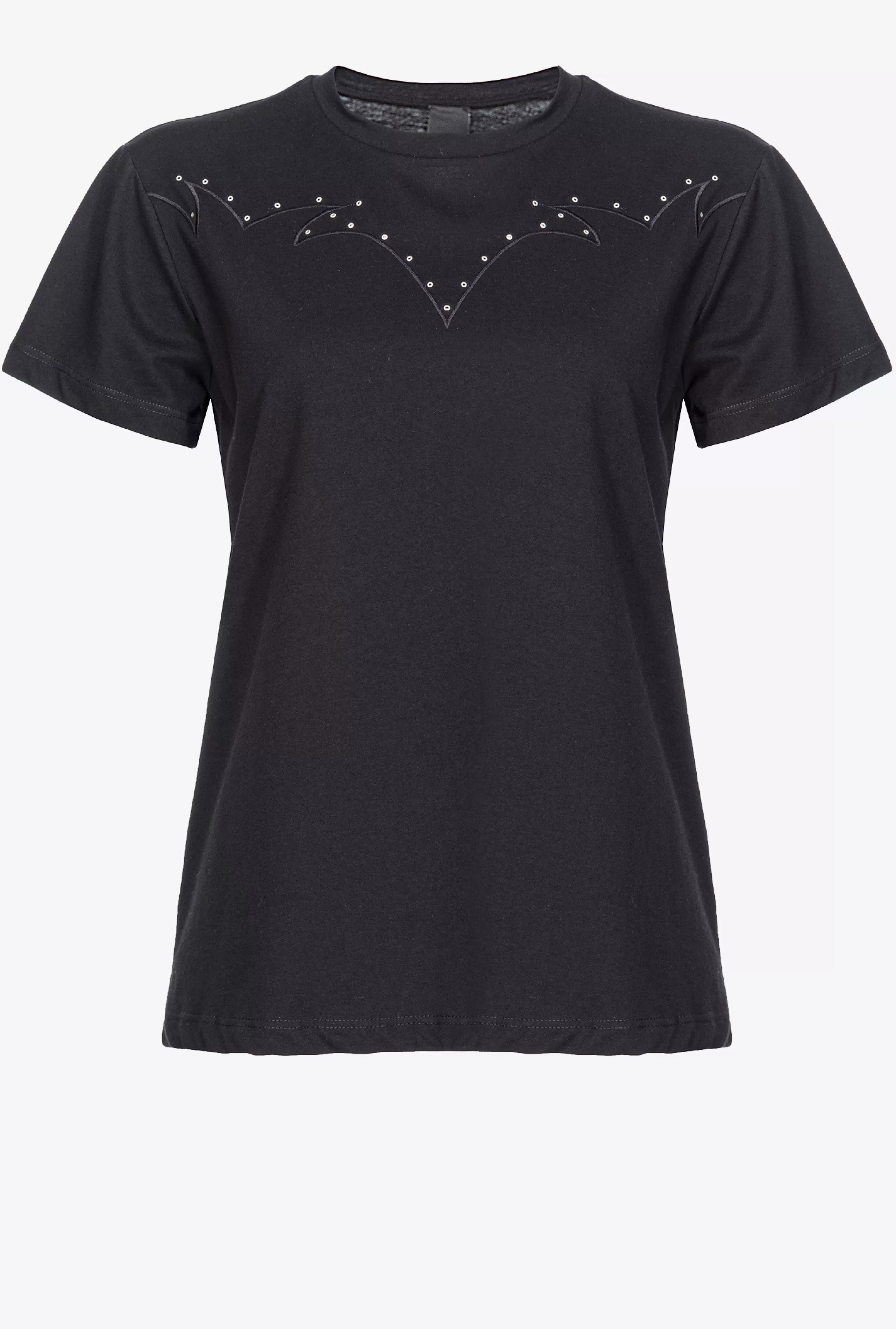 PINKO TOPY-T-shirt Z Haftem Rodeo