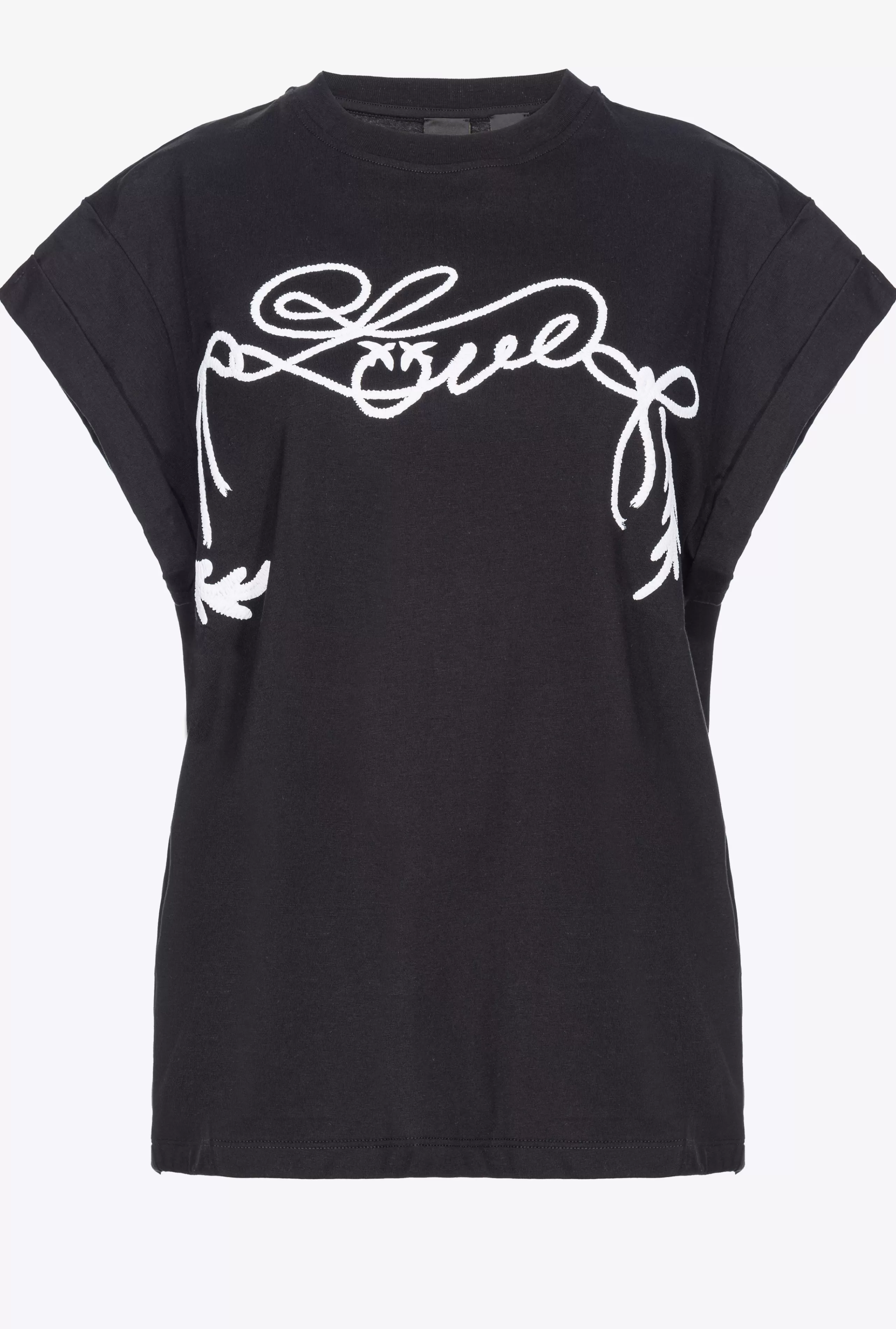 PINKO TOPY-T-shirt Z Nadrukiem Love